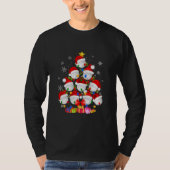 Santa Hat met Golf-kerstboomgaard Funny T-shirt (Voorkant)