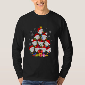 Santa Hat met Golf-kerstboomgaard Funny T-shirt