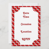 Santa Hat met Holly Invitation Kaart (Achterkant)