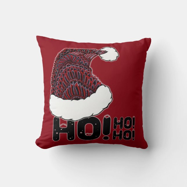 Santa Hat met Tekst Kussen (Voorkant)