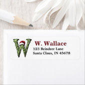 Santa Hat Monogram Etiket (Insitu)