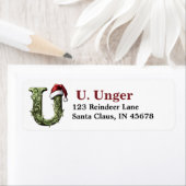 Santa Hat Monogram Etiket (Insitu)