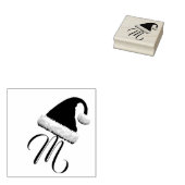 Santa Hat Monogram Rubberstempel (Gestempeld)