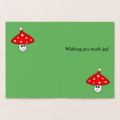 Santa Hat Mushroom Folie Kaart (Binnen)