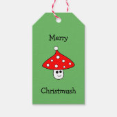 Santa Hat Mushroom Gift Labels Cadeaulabel (Voorkant)