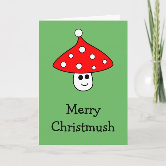 Santa Hat Mushroom Kaart (Voorkant)