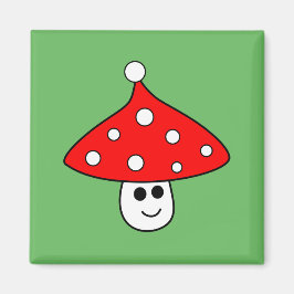 Santa Hat Mushroom Magnet
