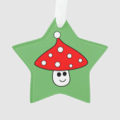 Santa Hat Mushroom Ornament (achterkant)