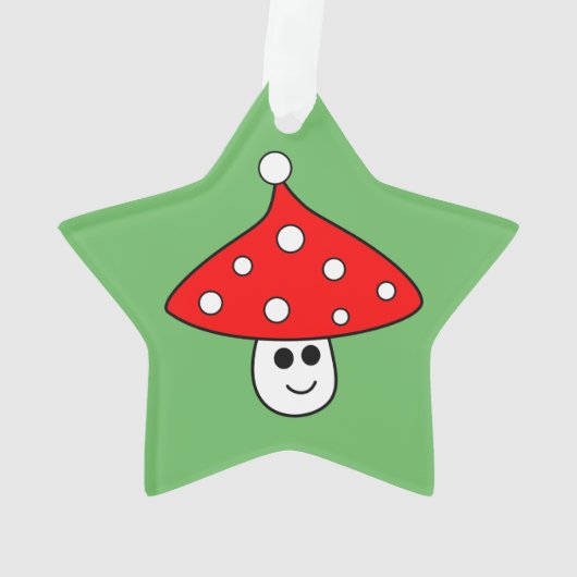 Santa Hat Mushroom Ornament (achterkant)