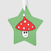 Santa Hat Mushroom Ornament (voorkant)
