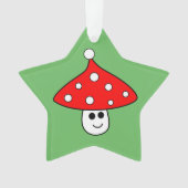 Santa Hat Mushroom Ornament (voorkant)