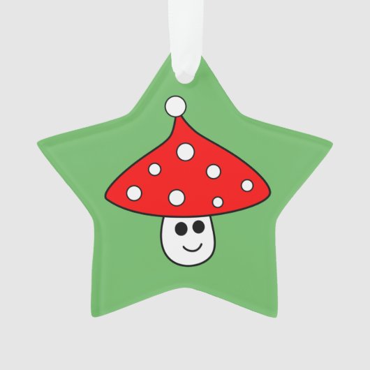 Santa Hat Mushroom Ornament (voorkant)