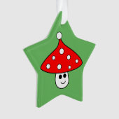 Santa Hat Mushroom Ornament (voorkant)