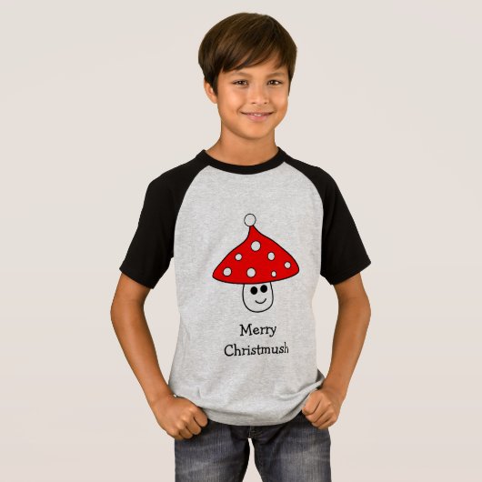 Santa Hat Mushroom T-shirt (kind) (Voorkant volledig)