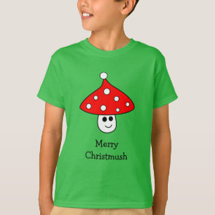 Santa Hat Mushroom T-shirt (kind)