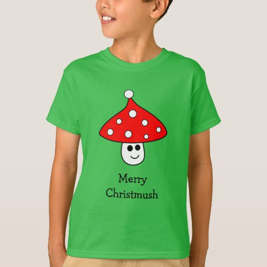 Santa Hat Mushroom T-shirt (kind) (Voorkant)