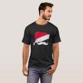 Santa Hat & Mustache-shirt T-shirt (Voorkant volledig)