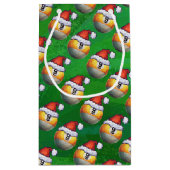 Santa Hat Nine Ball Pattern op Green Klein Cadeauzakje (Achterkant)