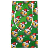 Santa Hat Nine Ball Pattern op Green Klein Cadeauzakje (Voorkant)