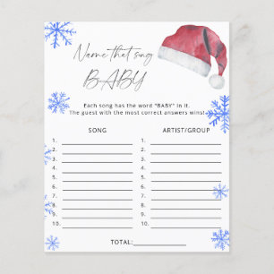 Santa hat - Noem dat nummer baby shower spel