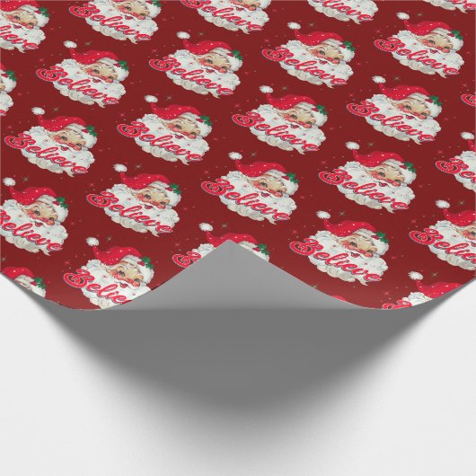 Santa Hat Old Christmas Holiday gift  Cadeaupapier (Hoek)