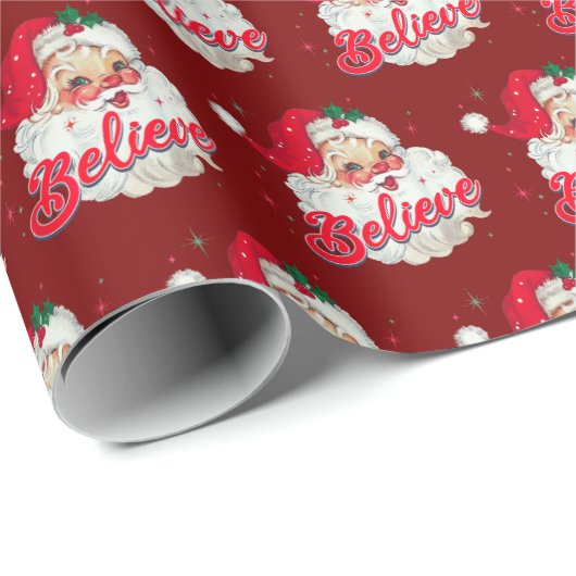 Santa Hat Old Christmas Holiday gift  Cadeaupapier (Rol Hoek)