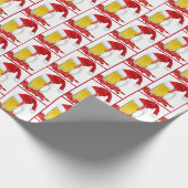 Santa Hat op Beer Mok Cadeaupapier (Hoek)