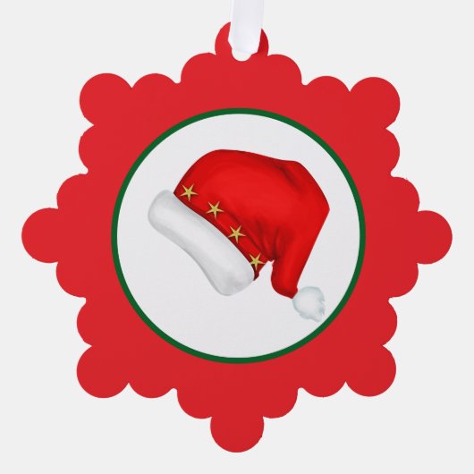 Santa hat ornament kaart (Voorkant)