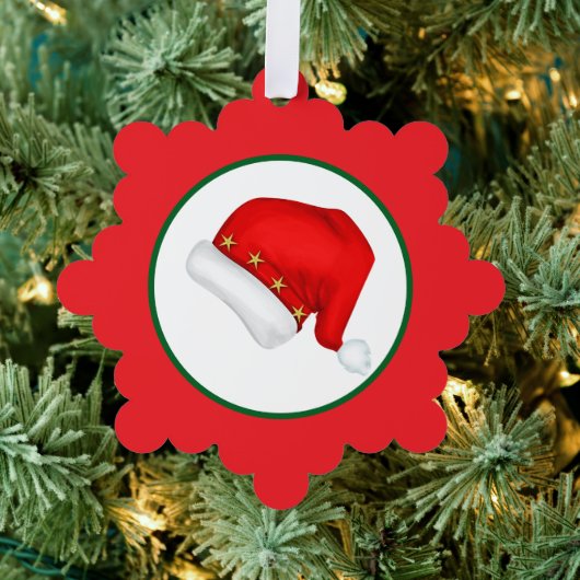 Santa hat ornament kaart (Insitu (Drie))