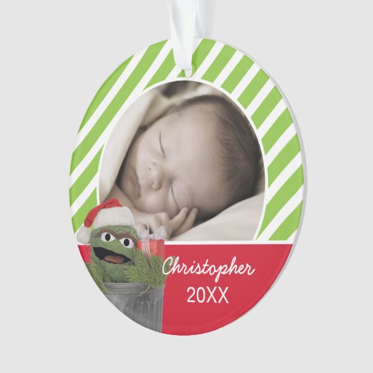 Santa Hat Oscar de Grouch | Jouw namen toevoegen Ornament (voorkant)