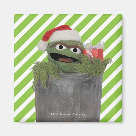 Santa Hat Oscar de Grouch Magneet (Voorkant)