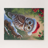 Santa Hat Owl Puzzel (Horizontaal)