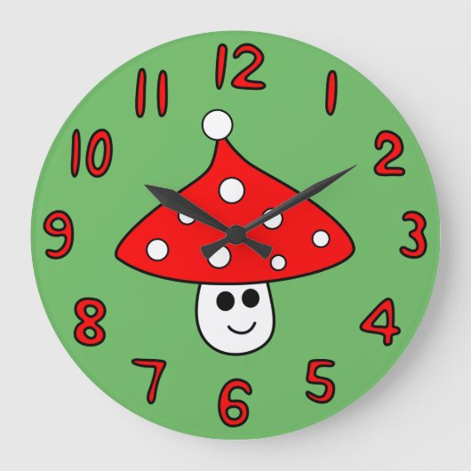 Santa Hat-paddenstoelenkast Grote Klok (Voorkant)