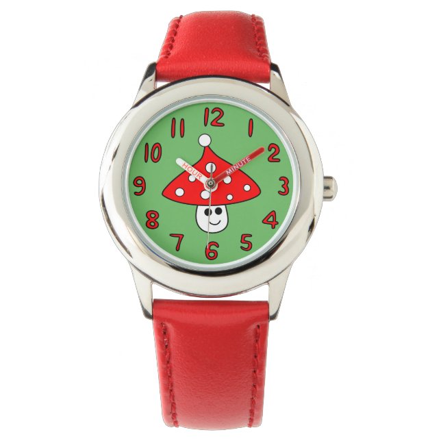 Santa Hat Paddestoel Horloge (Kind) (Voorkant)