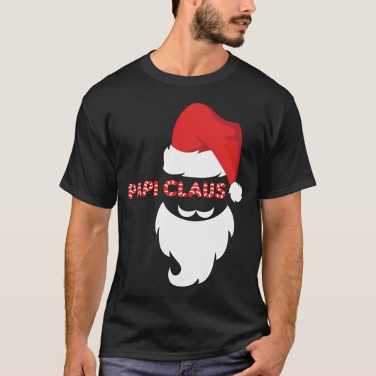 Santa Hat Papa Claus T-shirt (Voorkant)