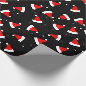 Santa hat patroon Wrapping Paper Cadeaupapier (Hoek)