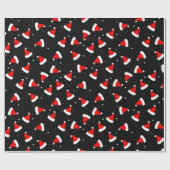 Santa hat patroon Wrapping Paper Cadeaupapier (Vlak)
