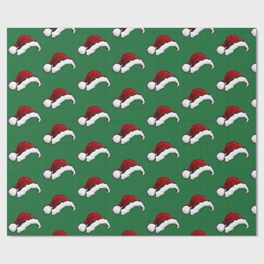Santa Hat Pattern Cadeaupapier (Vlak)