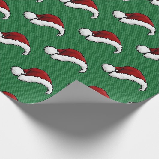Santa Hat Pattern Cadeaupapier (Hoek)