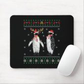 Santa Hat Penguin Bird Kerstmis Lighting Ugly Peng Muismat (Met muis)