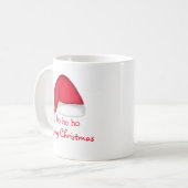Santa Hat Personalized Holiday Mok (Voorkant links)