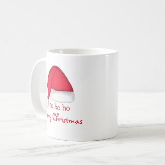 Santa Hat Personalized Holiday Mok (Voorkant links)