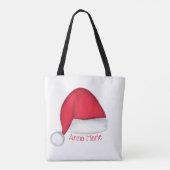 Santa Hat Persoonlijke Canvas tas (Achterkant)