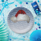Santa Hat Photo Template Kerstmis Afbeelding Holid Papieren Bordje (Feest)