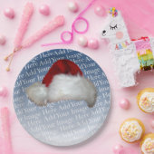 Santa Hat Photo Template Kerstmis Afbeelding Holid Papieren Bordje (Feest)