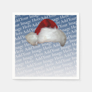 Santa Hat Photo Template Kerstmis Afbeelding Holid Servet