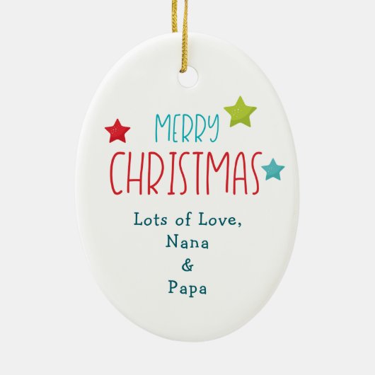 Santa Hat Polar Bear Cub Kids Ceramic Ornament (Achterkant)