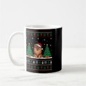 Santa Hat Pommeranian Dog Christmas Tree Lights Ug Koffiemok (Links)