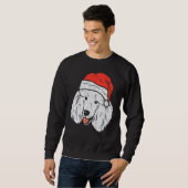 Santa Hat Poodle Christmas Xmas Dog  Owner Men Wom Trui (Voorkant volledig)
