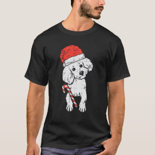 Santa Hat Poodle Dog Kerstmis Mannen Kinderen T-shirt